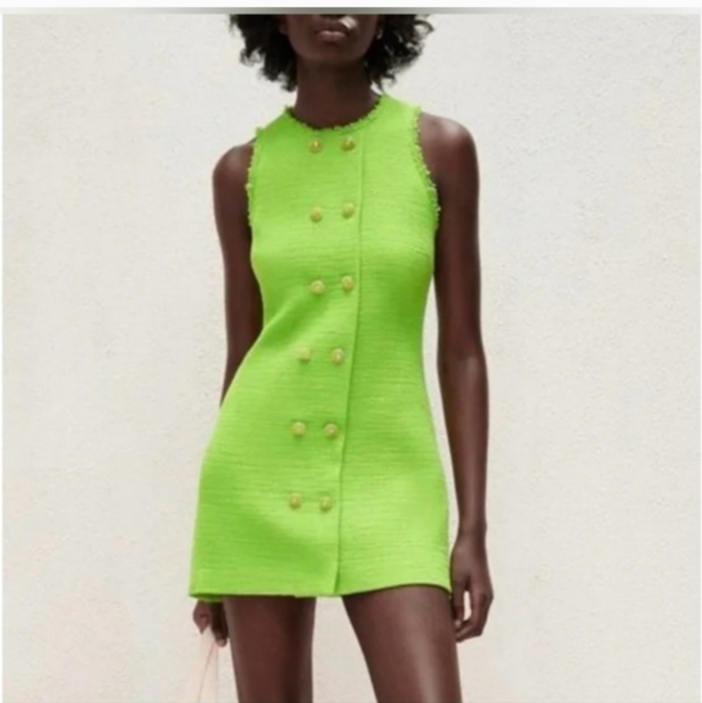 Lime Green Zara Dress Sz M
